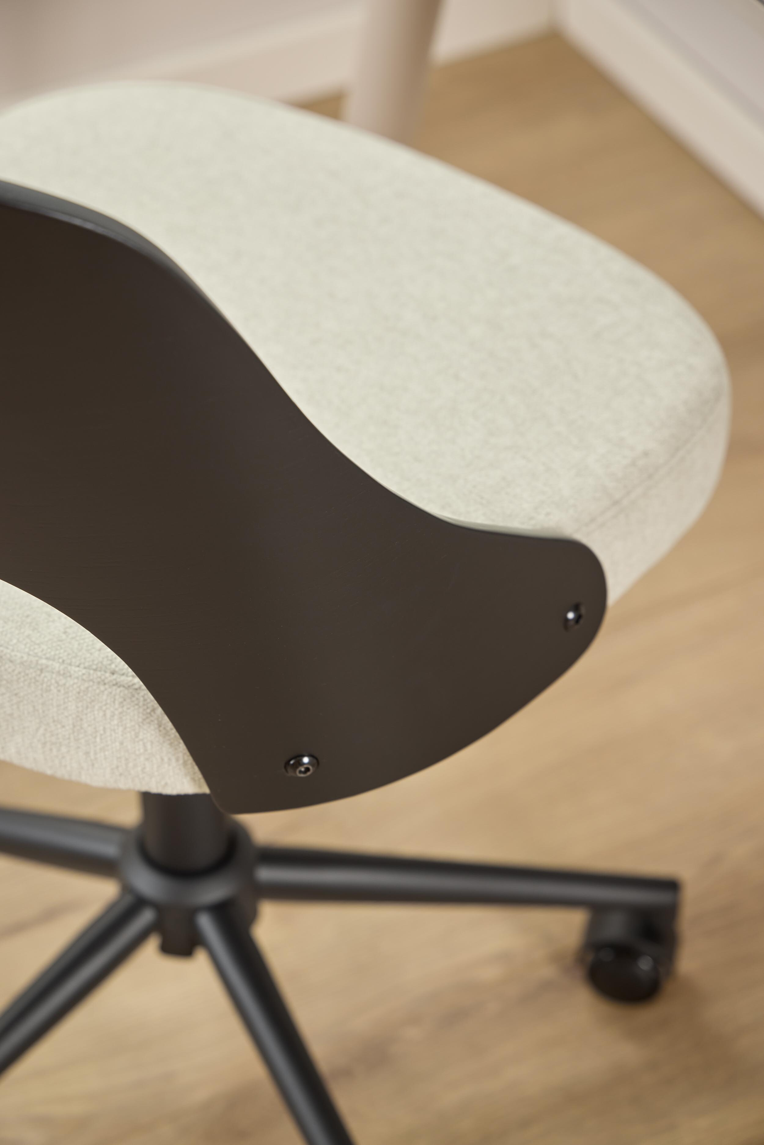 Bendt Bureaustoel 'Vila' Eiken en chenille, kleur Beige/Zwart