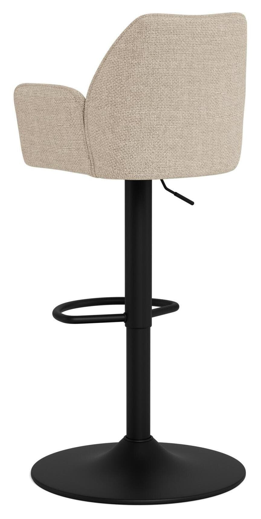 Bendt Draaibare Barkruk 'Dantrell' Structuurstof, kleur Beige (zithoogte 65-85cm)