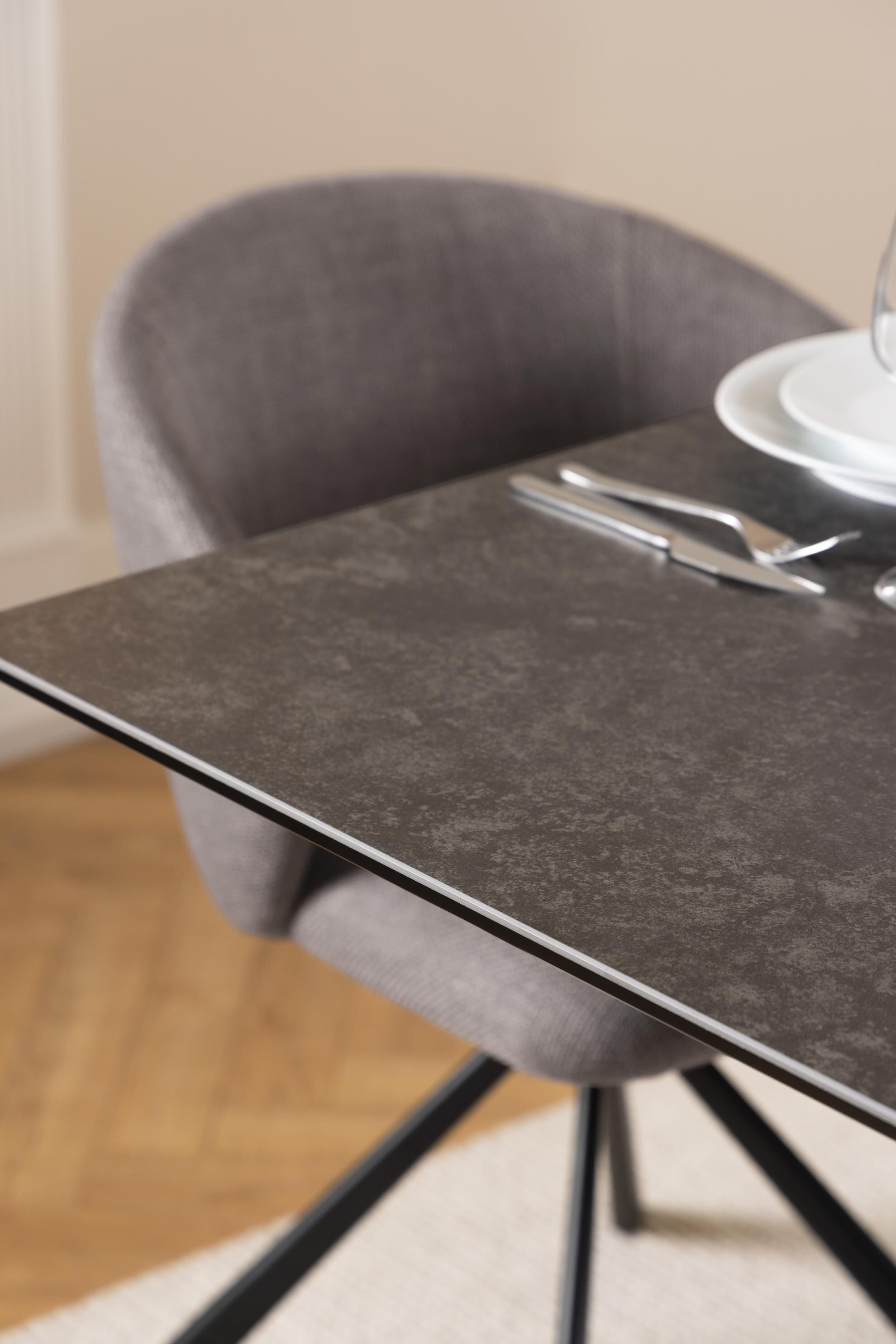 Bendt Uitschuifbare Eettafel 'Chrislyn' Keramiek 200-240 x 100cm, kleur Zwart