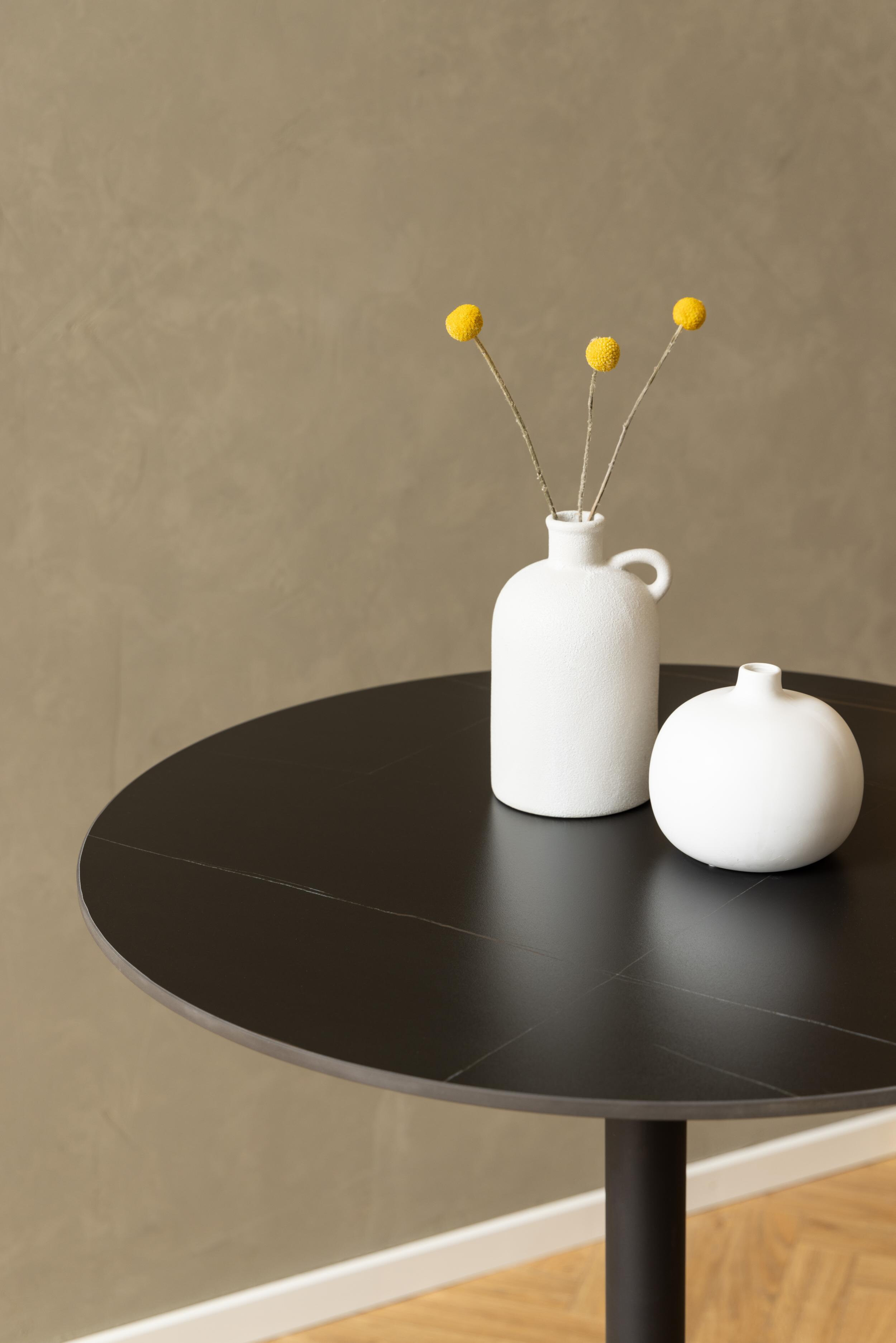 Bendt Ronde Bartafel / Statafel 'Tempest' Keramiek 80cm, Kleur Zwart