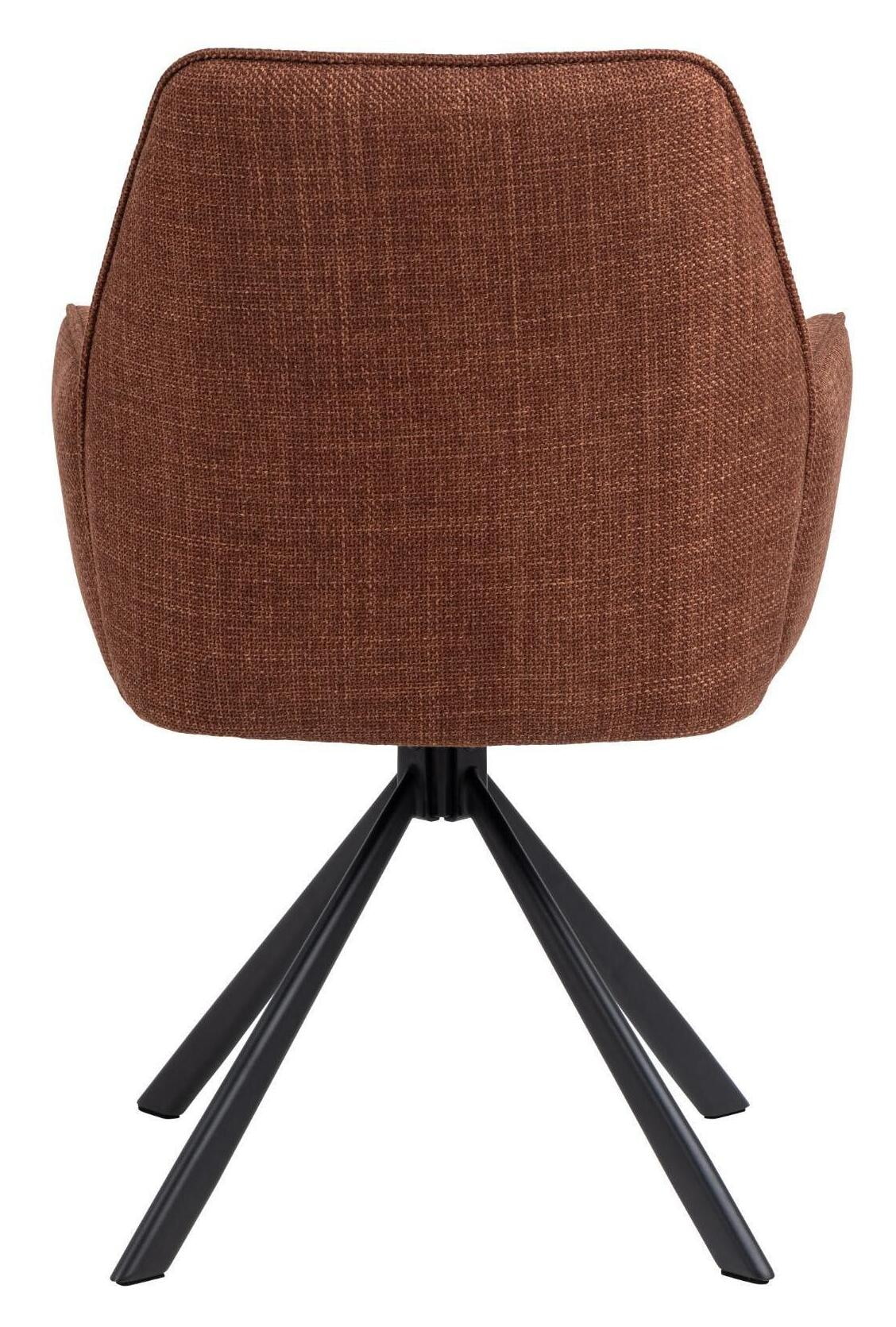 Bendt Draaibare Eetkamerstoel 'Dantrell' kleur Terracotta