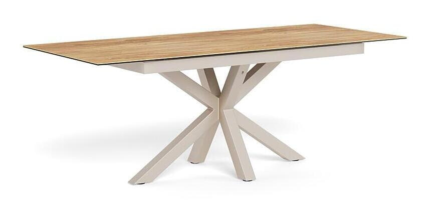 Bendt Uitschuifbare Eettafel 'Line' Keramiek met eikenlook, 168/210 x 90cm