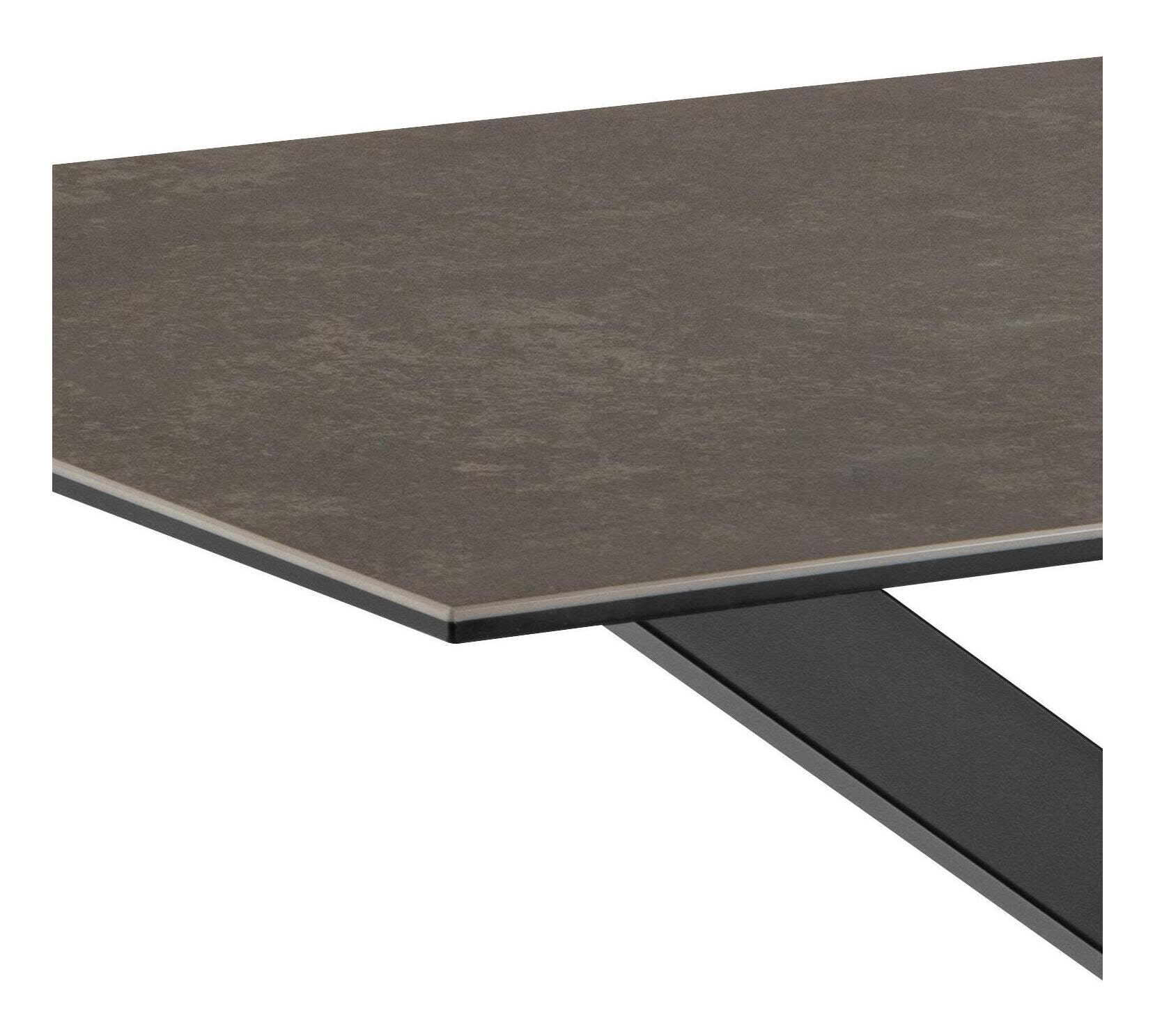 Bendt Eettafel 'Line' Keramiek, 135 x 80cm, kleur Zwart