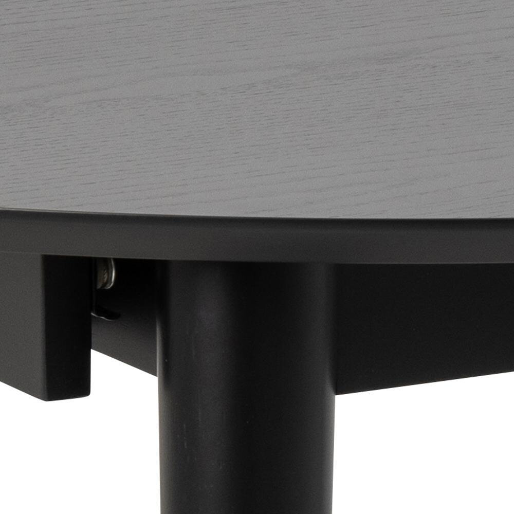 Bendt Uitschuifbare Ronde Eettafel 'Montreux' Eiken 115-154 x 115cm, kleur zwart