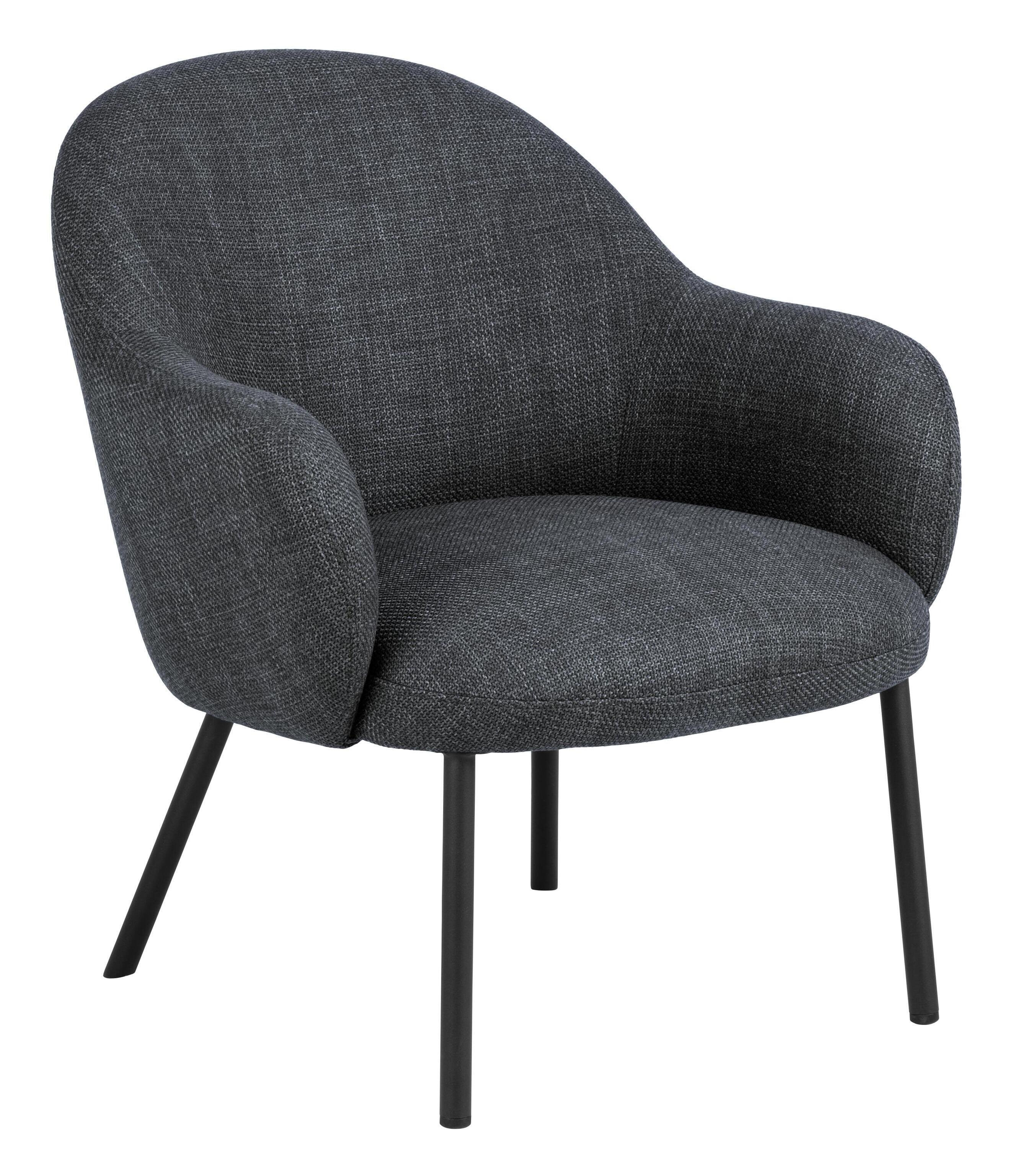 Bendt Fauteuil 'Jacquilyn' Structuurstof, kleur Donkergrijs