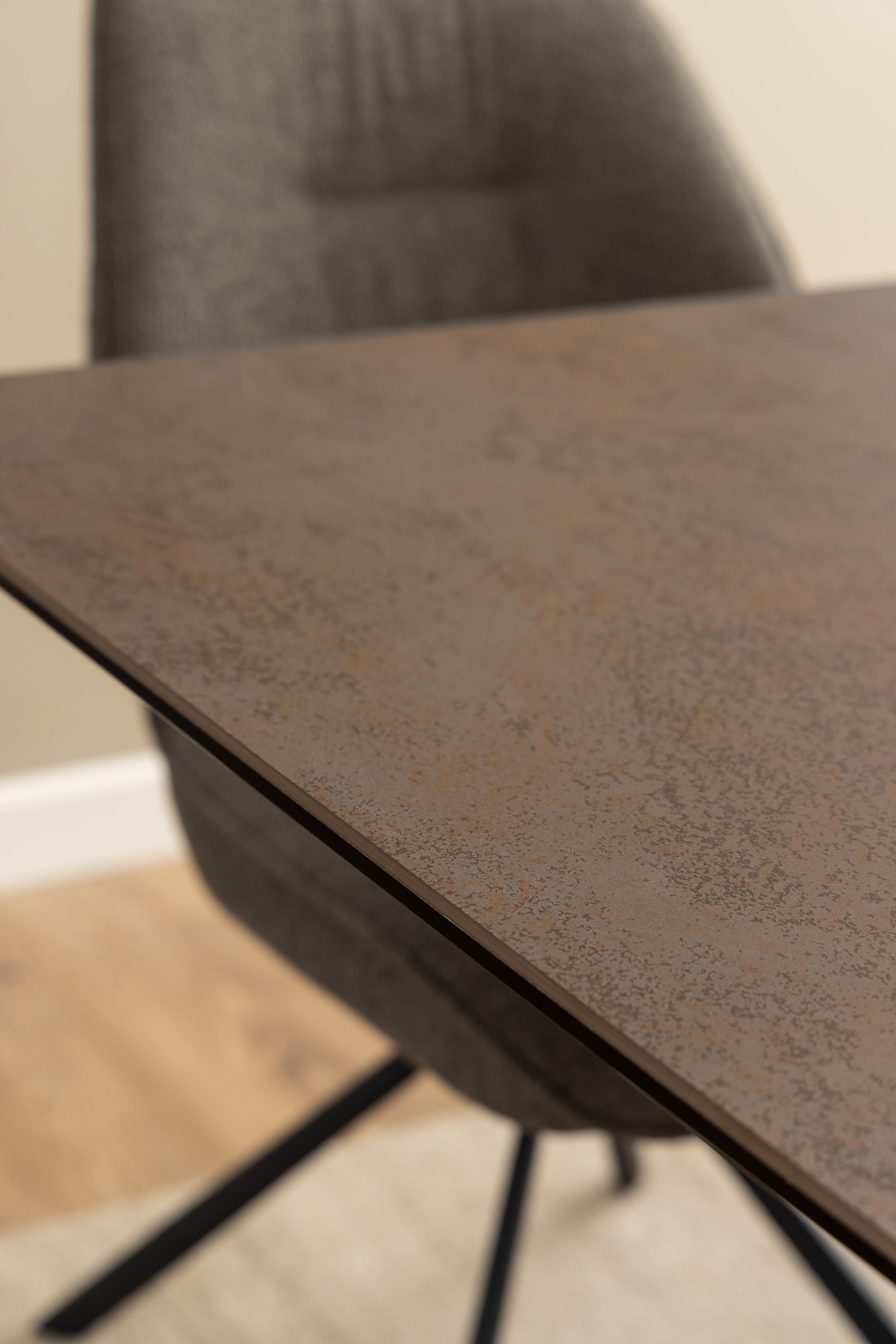 Bendt Uitschuifbare Eettafel 'Line' Keramiek, 200-240 x 100cm, kleur Bruin