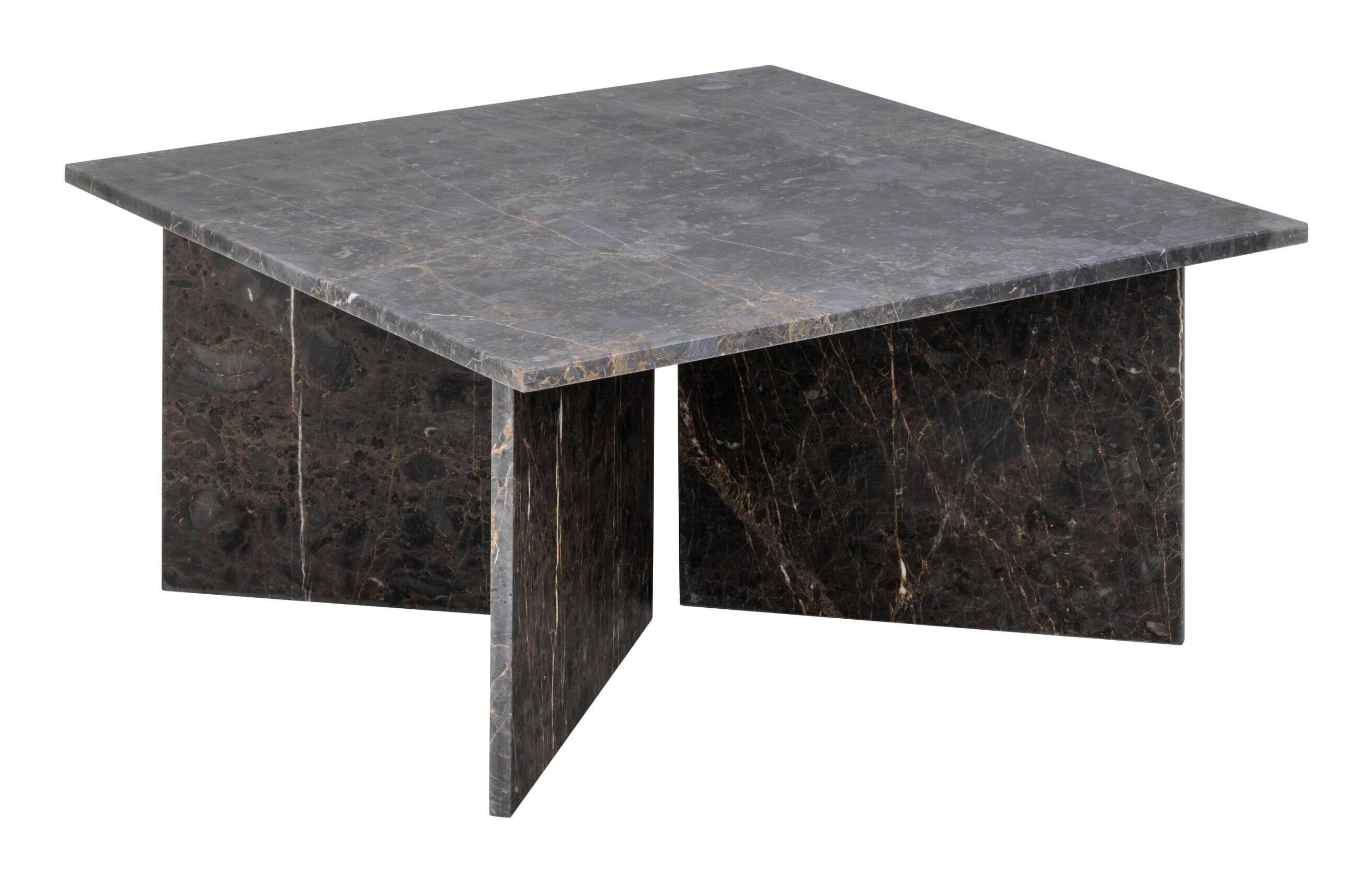 Bendt Vierkante Salontafel 'Shaunika' Marmer, 90 x 90cm, kleur Grijs/Bruin