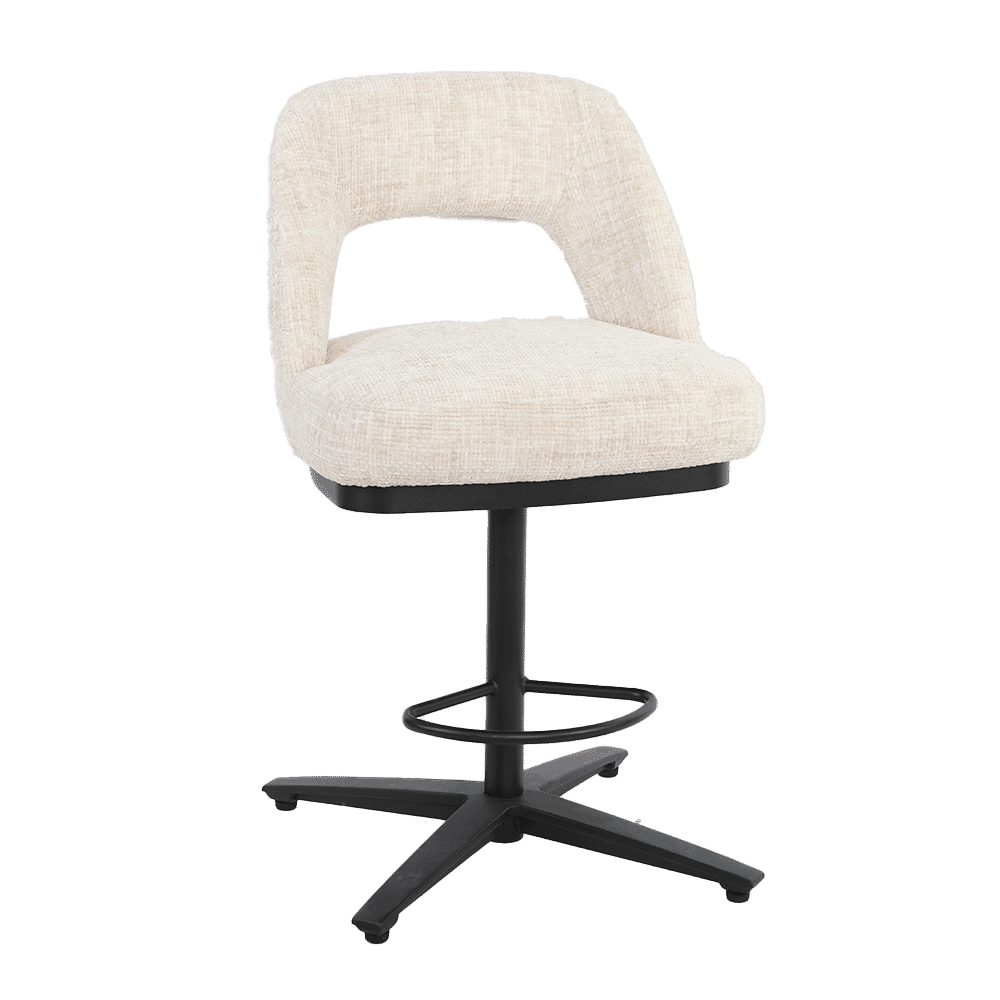 Tower Living Draaibare Barkruk 'Caldes' Geweven stof (zithoogte 68cm)