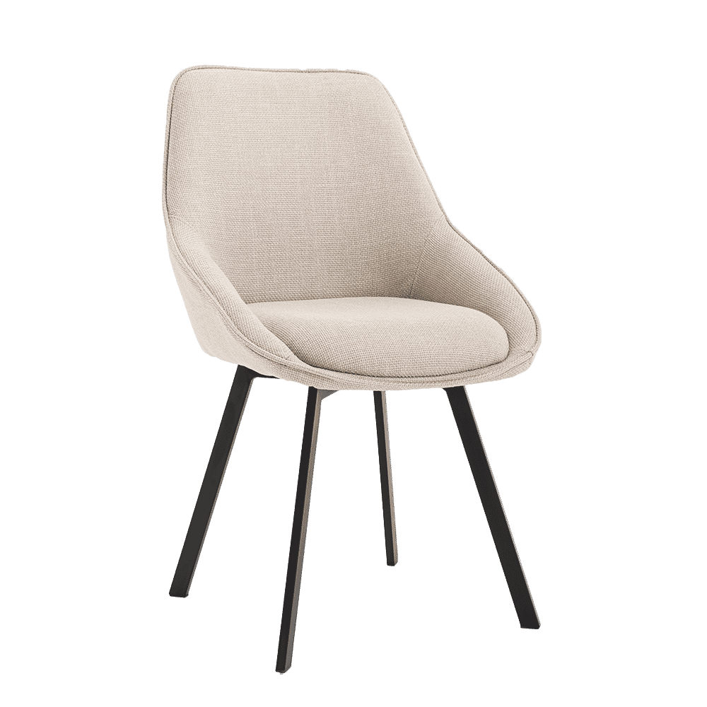 Tower Living Draaibare Eetkamerstoel Borgo Geweven stof - Beige
