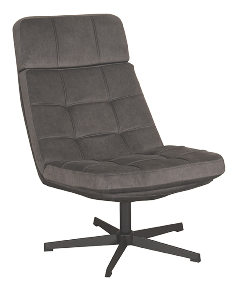 LABEL51 Draaifauteuil 'Alvar' kleur Antraciet