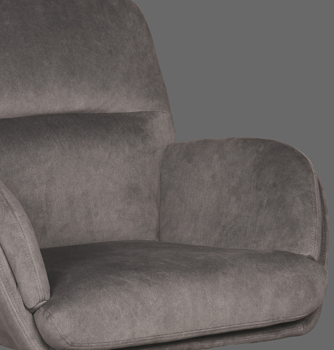 LABEL51 Draaifauteuil 'Moss' kleur Antraciet
