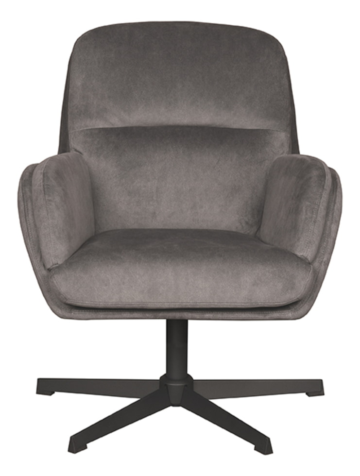 LABEL51 Draaifauteuil 'Moss' kleur Antraciet