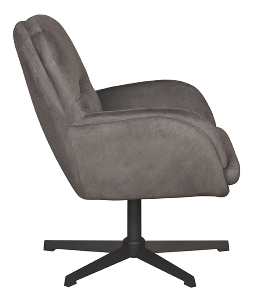 LABEL51 Draaifauteuil 'Moss' kleur Antraciet