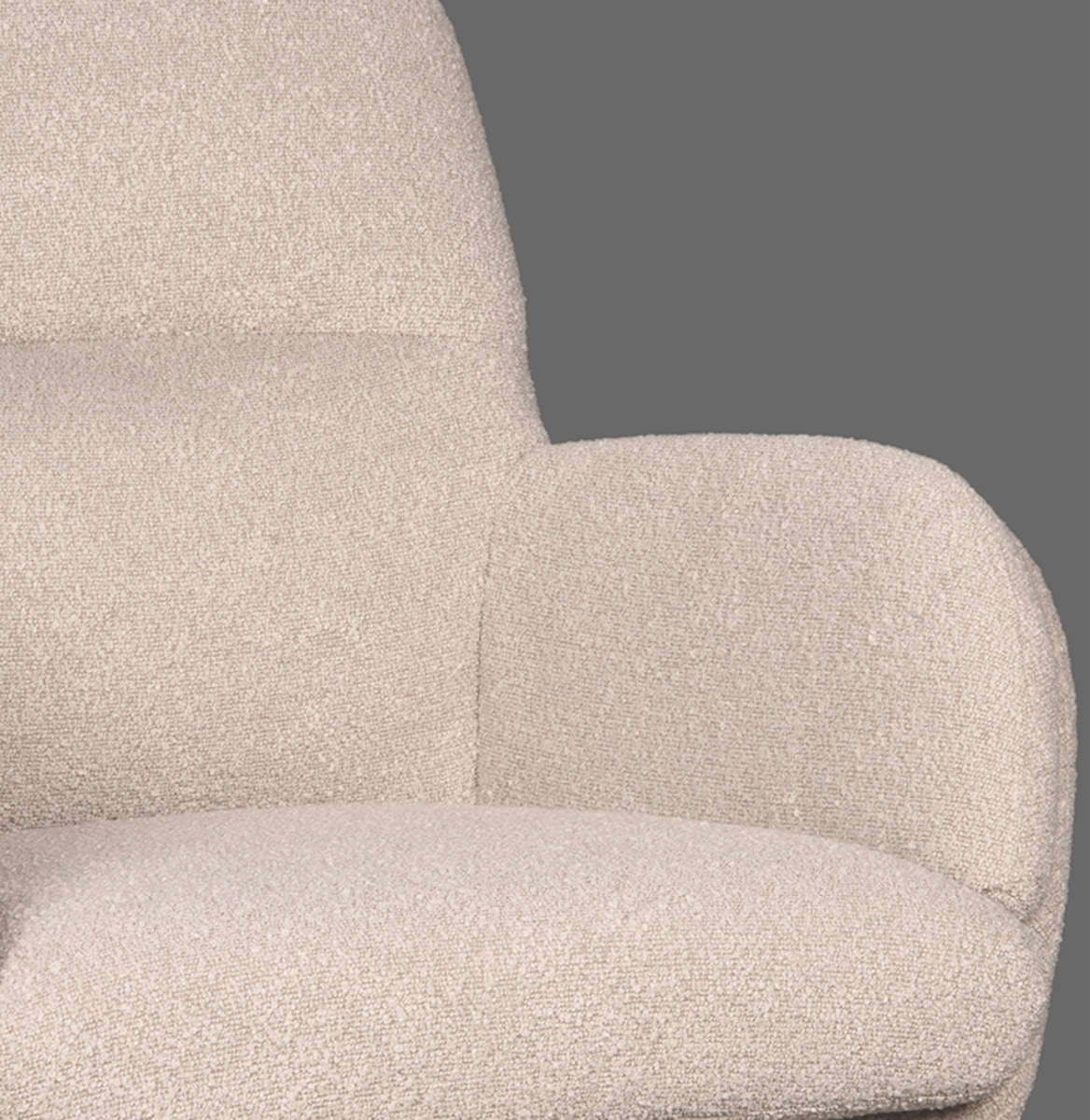 LABEL51 Draaifauteuil 'Moss' Bouclé, kleur Naturel