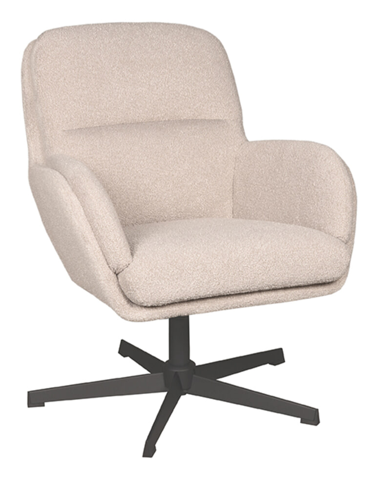 LABEL51 Draaifauteuil Moss Bouclé - Naturel