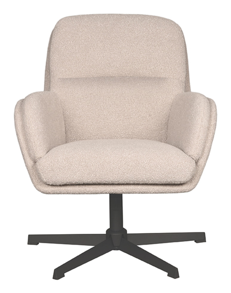 LABEL51 Draaifauteuil 'Moss' Bouclé, kleur Naturel