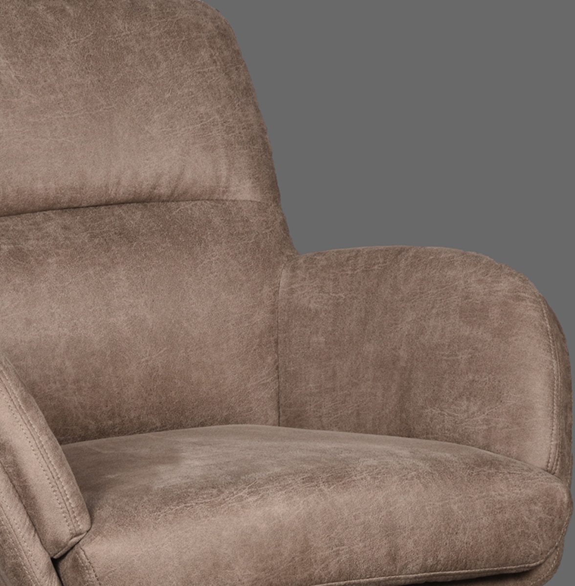 LABEL51 Draaifauteuil 'Moss' Micro Suede, kleur Taupe