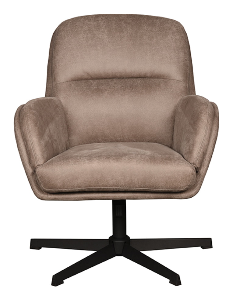 LABEL51 Draaifauteuil 'Moss' Micro Suede, kleur Taupe