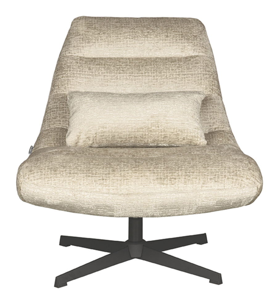LABEL51 Draaifauteuil 'Nox' Elegance stof, kleur Beige