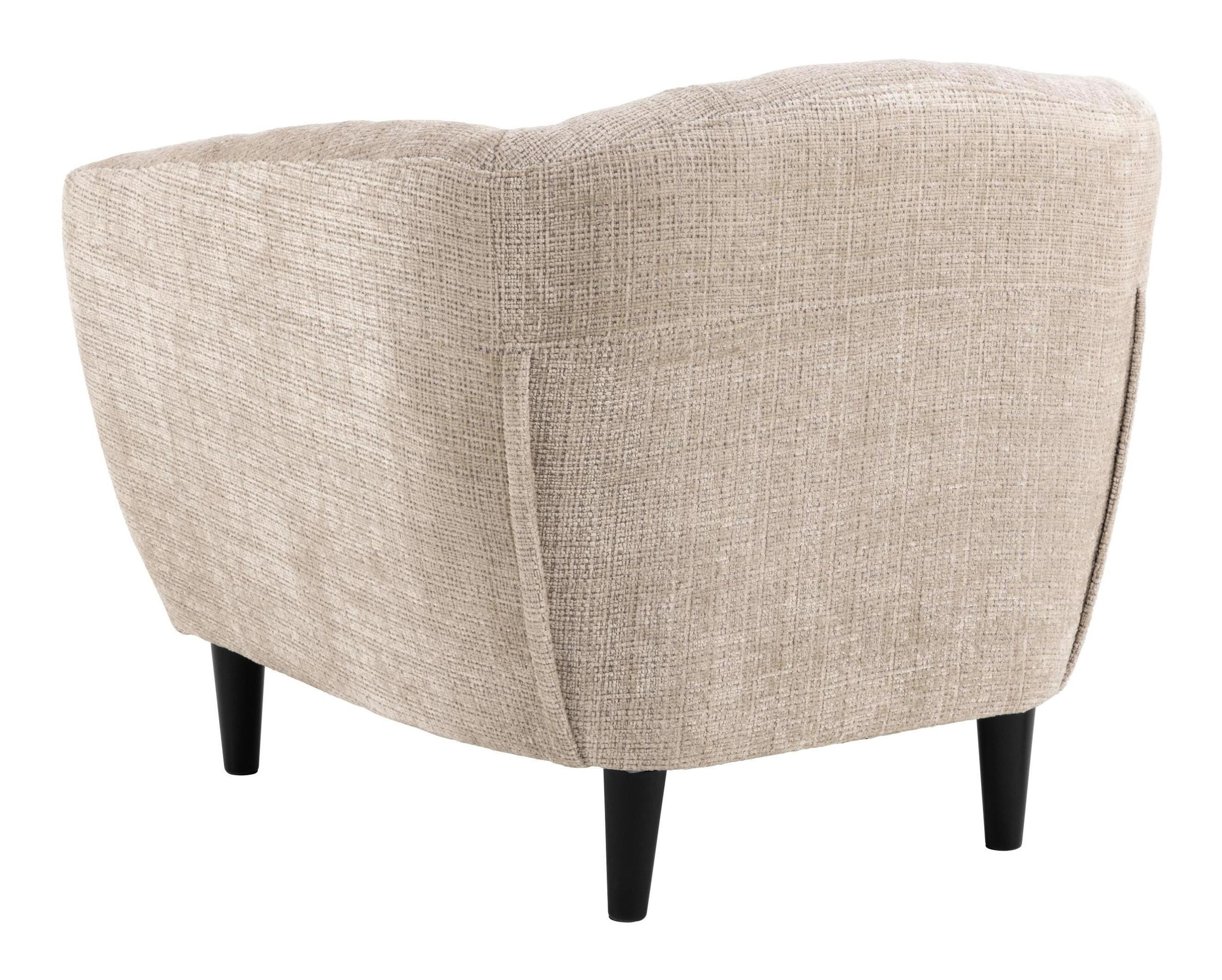 Bendt Fauteuil 'Loes' Chenille, kleur Beige