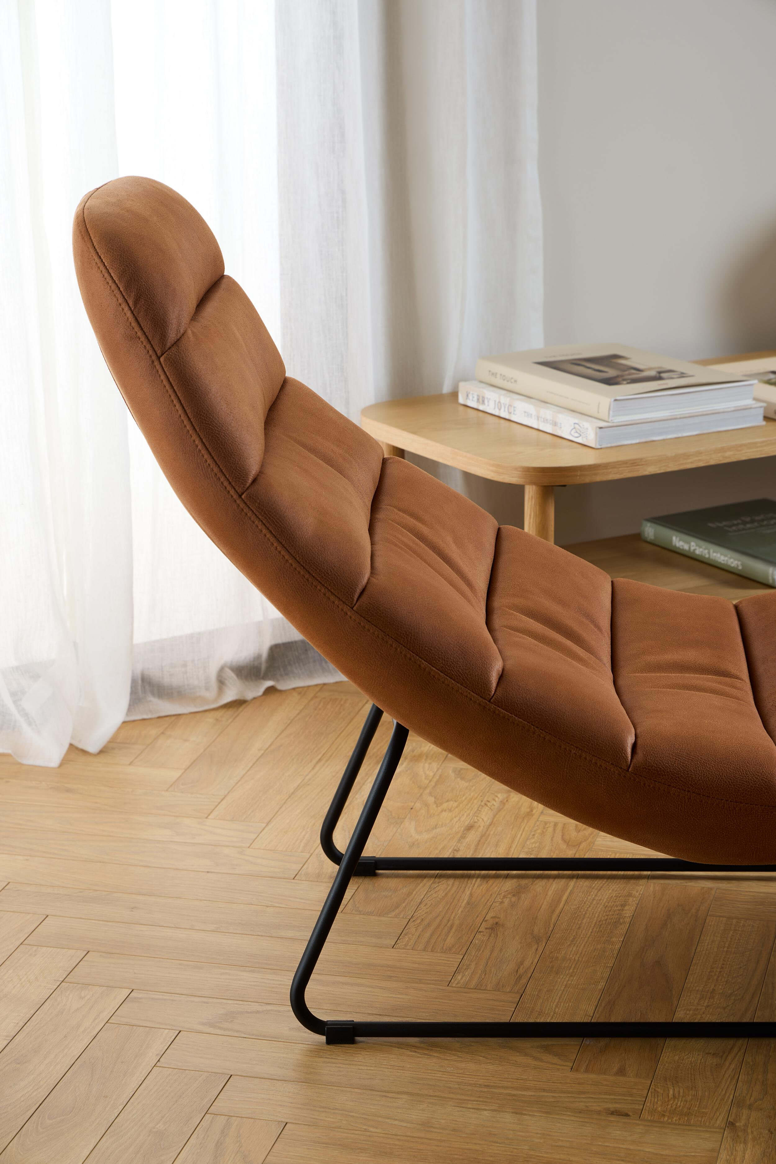 Bendt Lounge Fauteuil 'Tiago' Leder, kleur Bruin