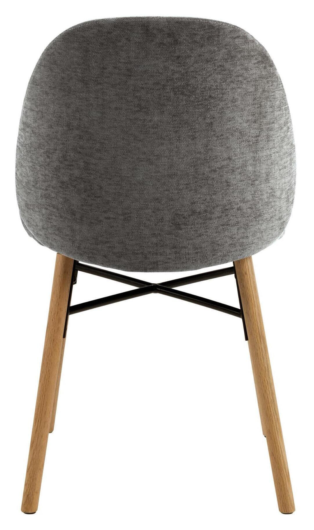 Bendt Eetkamerstoel 'Mehan' Chenille, kleur Donkergrijs