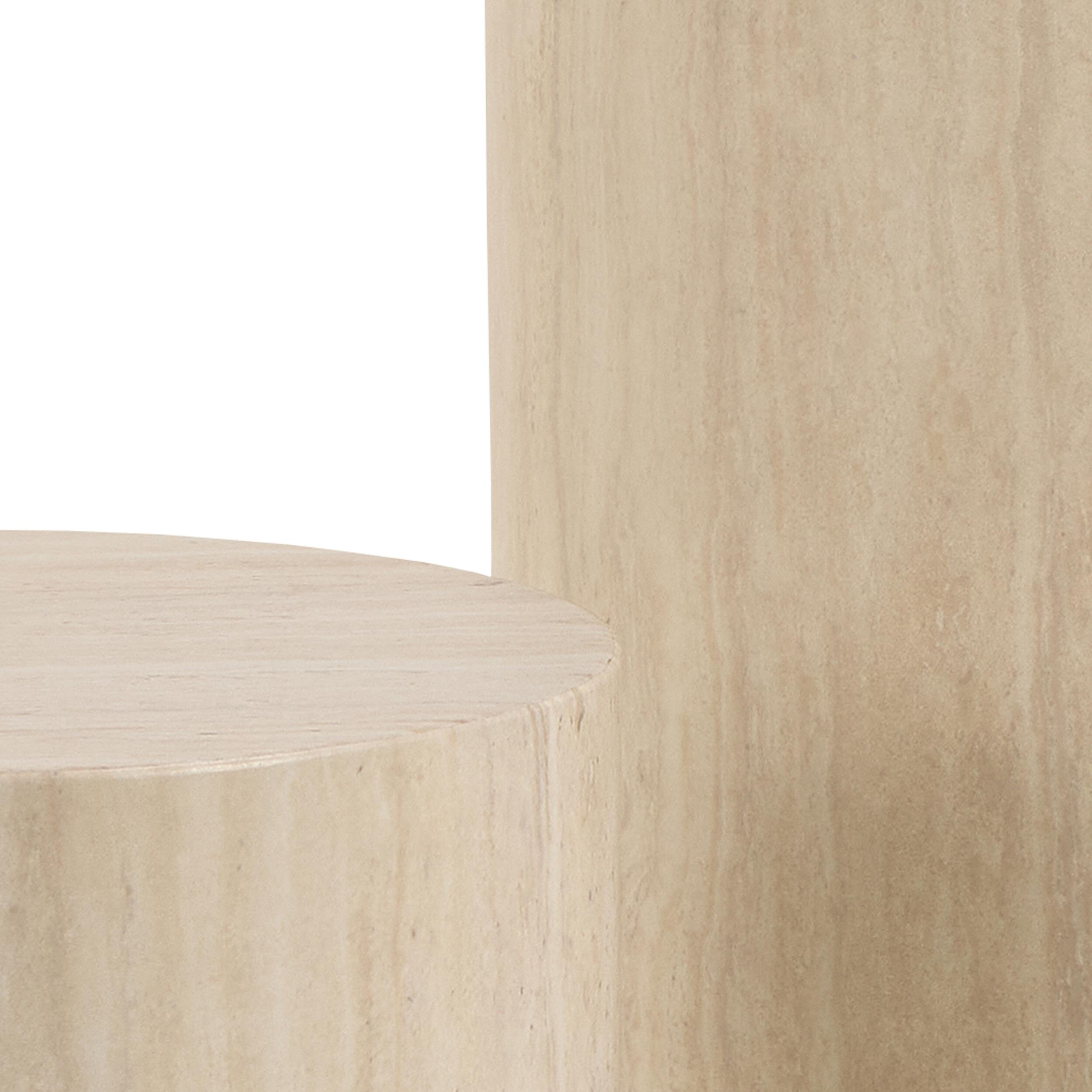 Bendt Zuil 'Flavian' Travertinlook, Set van 2 stuks, kleur Beige