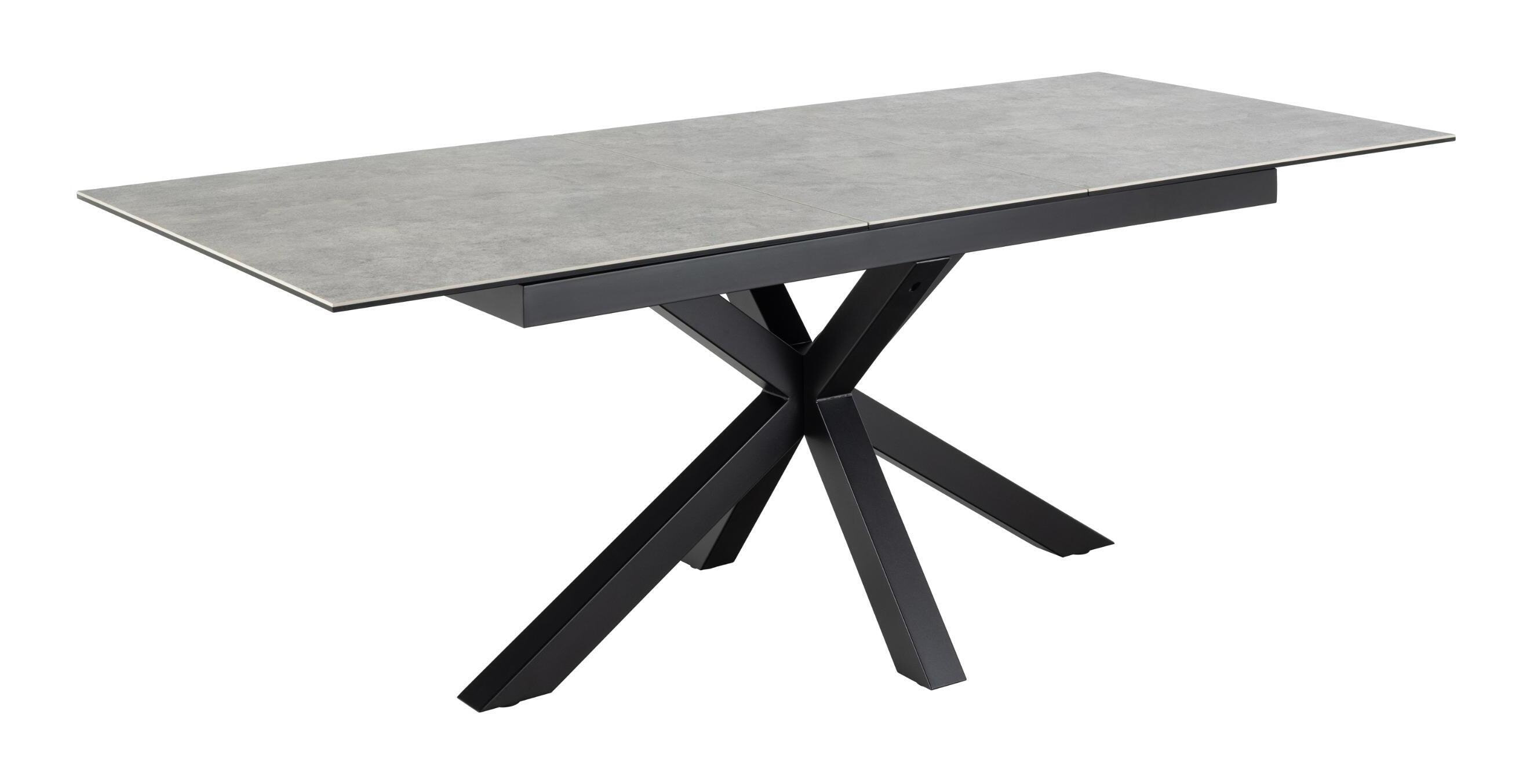Bendt Uitschuifbare Eettafel 'Line' Keramiek, 168/210 x 90cm, kleur Grijs