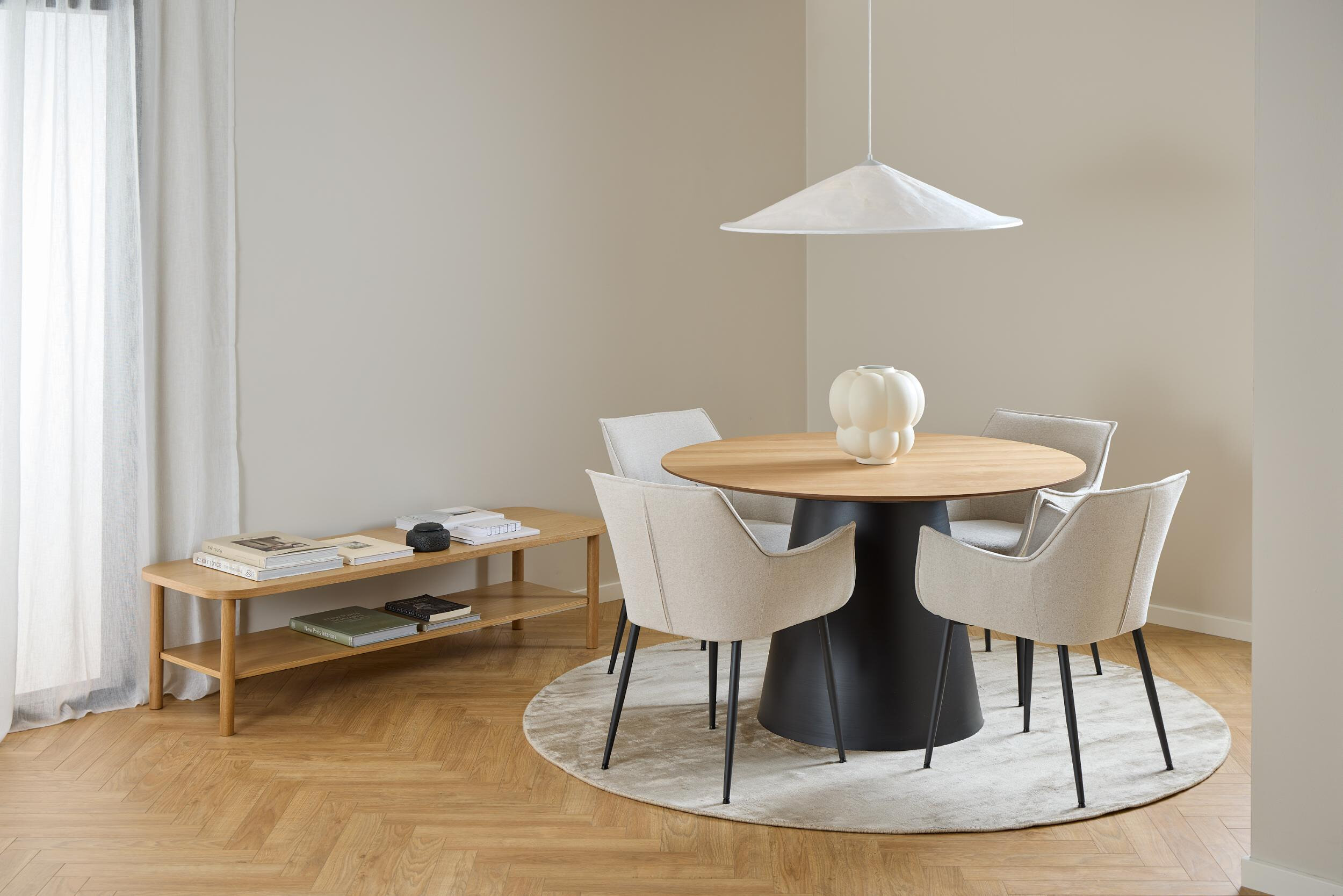 Bendt Eetkamerstoel 'Jestin' Structuurstof, kleur Beige