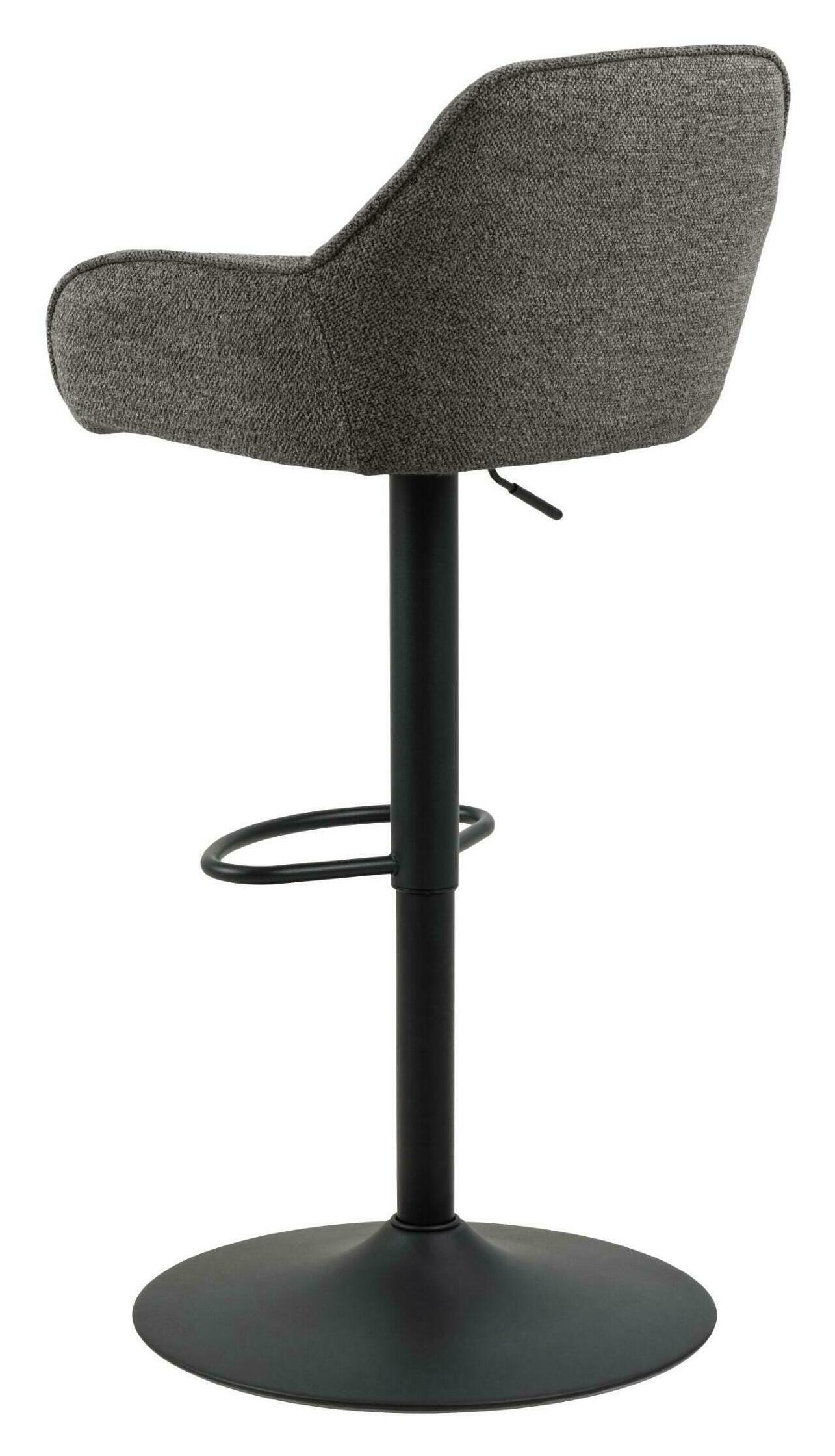 Bendt Draaibare Barkruk 'Loren' Bouclé, kleur Antraciet (zithoogte 63-84cm)