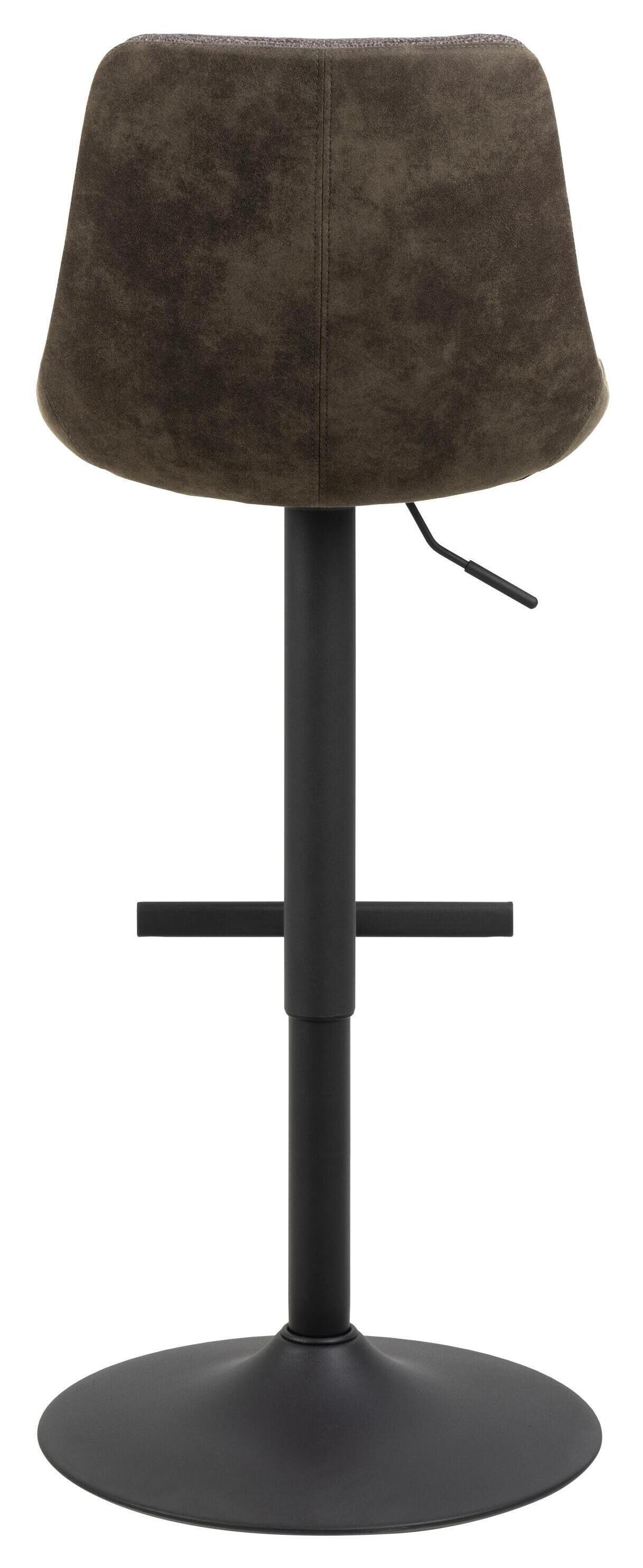 Bendt Barkruk 'Labarron' (zithoogte 65-86cm), Tweekleurig Bruin / grijs