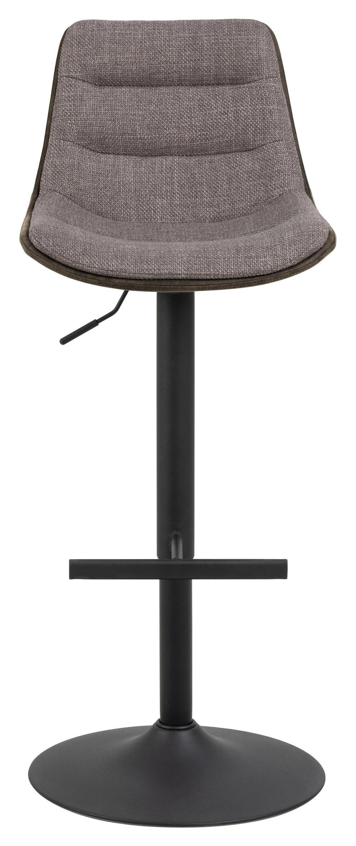 Bendt Barkruk 'Labarron' (zithoogte 65-86cm), Tweekleurig Bruin / grijs