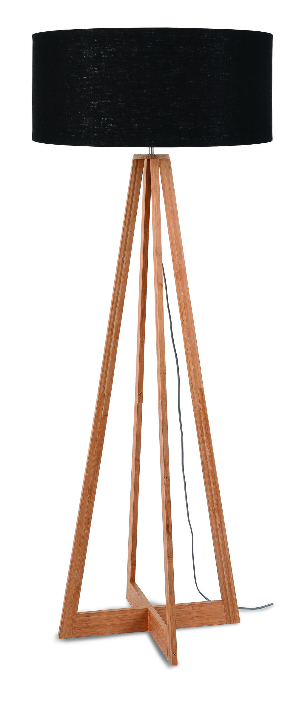 Good&Mojo Vloerlamp 'Everest' Bamboe en Eco linnen