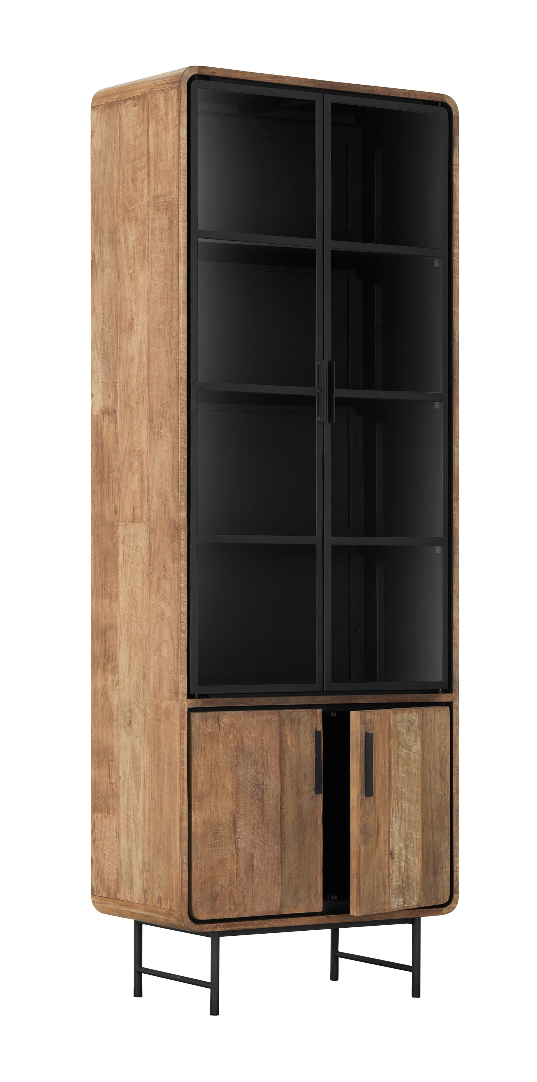 DTP Home Vitrinekast 'Evo' Teakhout, 220 x 80cm