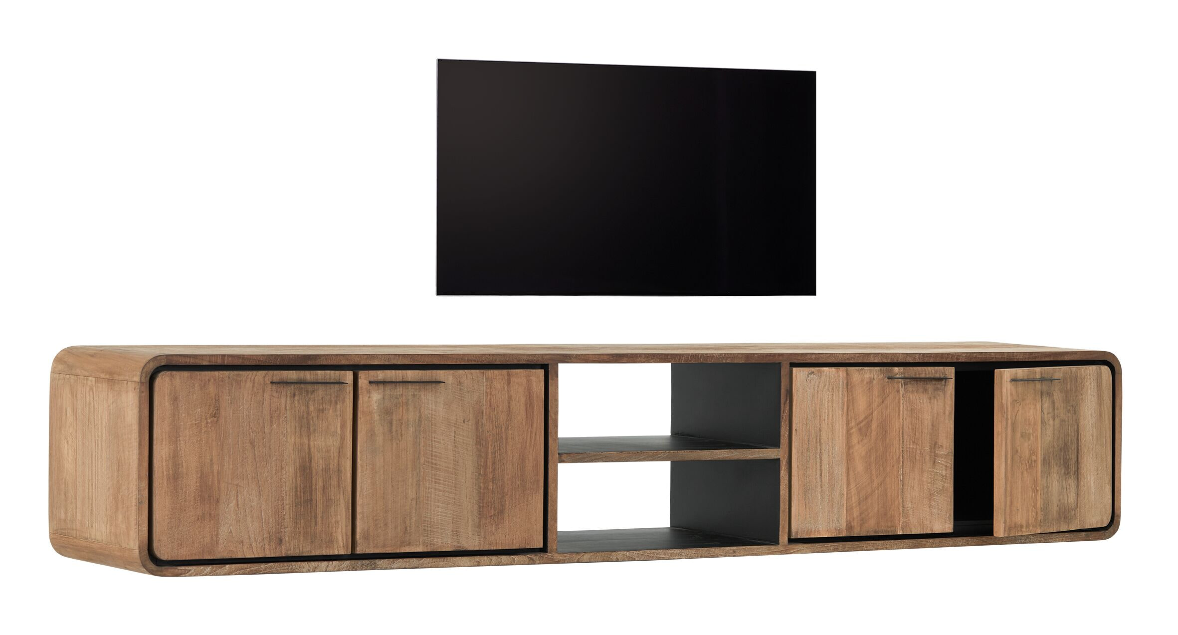 DTP Home Zwevend TV-meubel 'Evo' Teakhout, 225cm