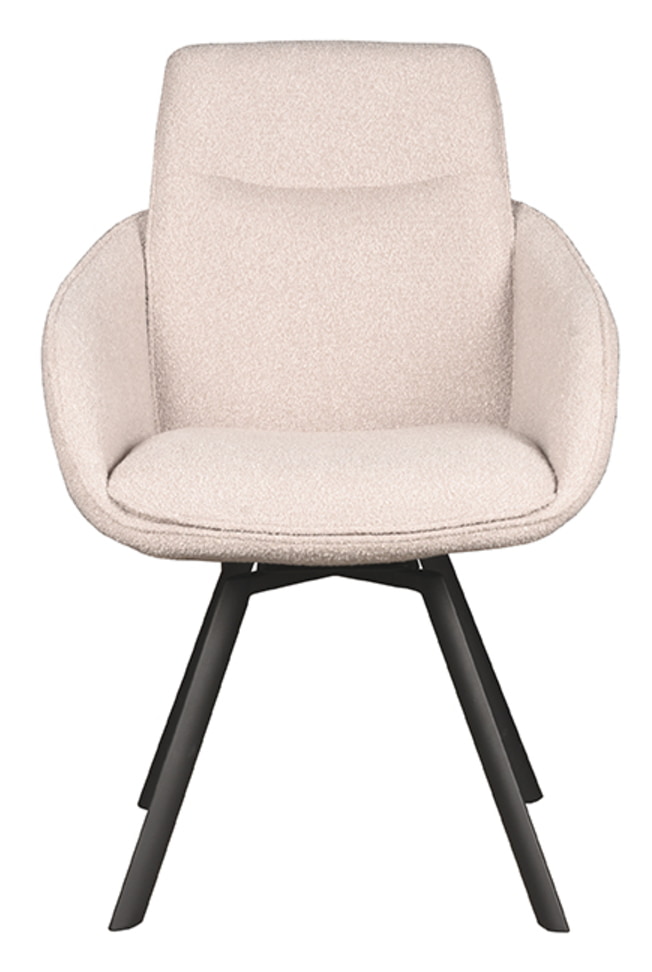 LABEL51 Eetkamerstoel 'Beauty' Bouclé, kleur Naturel
