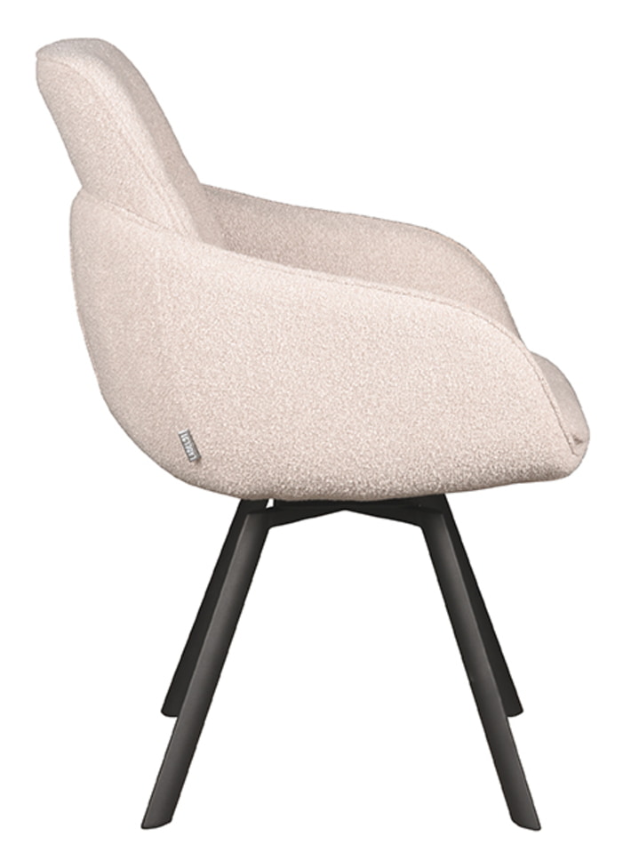 LABEL51 Eetkamerstoel 'Beauty' Bouclé, kleur Naturel