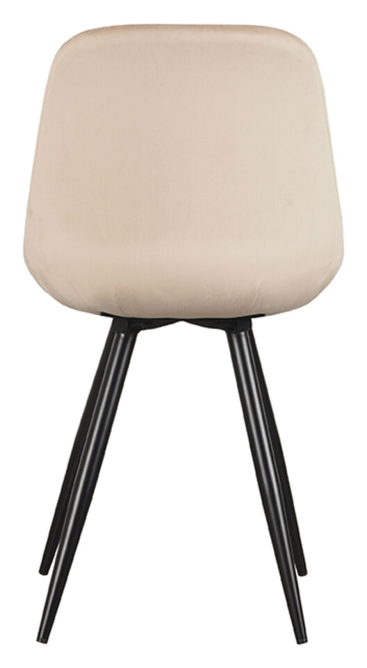 LABEL51 Eetkamerstoel 'Capri' Velvet, kleur Zand