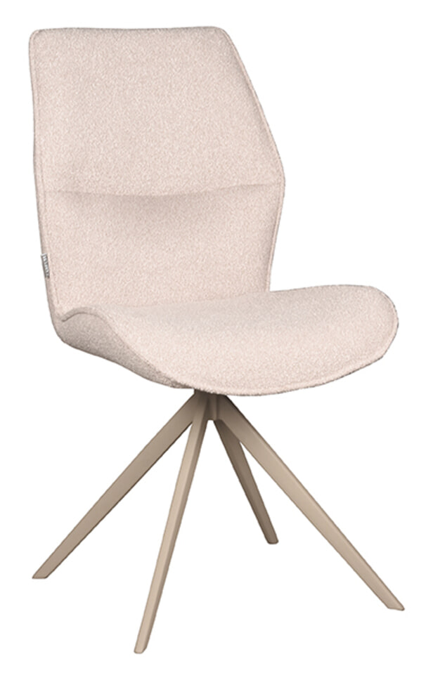 LABEL51 Eetkamerstoel Comfy Bouclé - Naturel