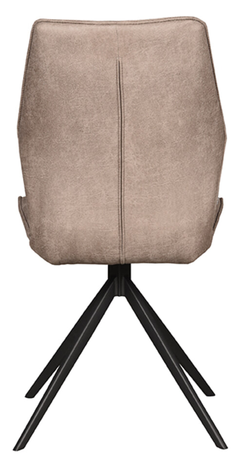 LABEL51 Eetkamerstoel 'Comfy' Micro suede, kleur Taupe