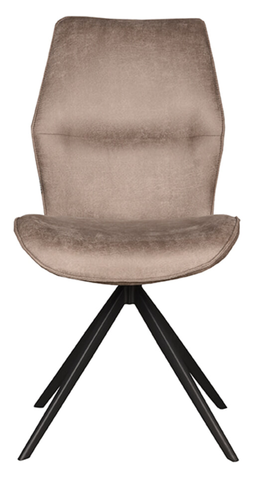 LABEL51 Eetkamerstoel 'Comfy' Micro suede, kleur Taupe