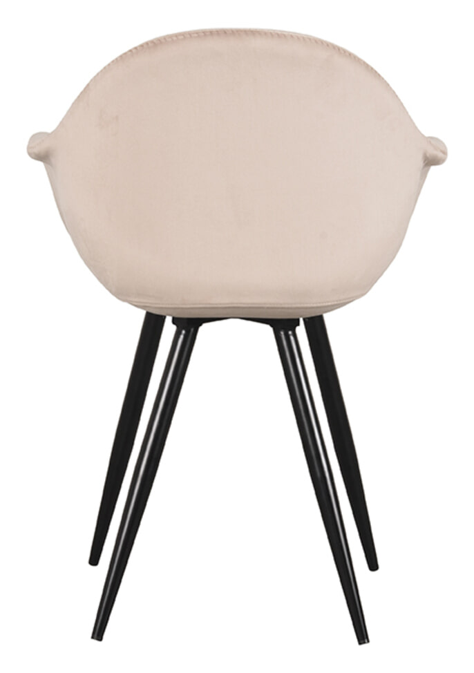 LABEL51 Eetkamerstoel 'Forli' Velvet, kleur Zand