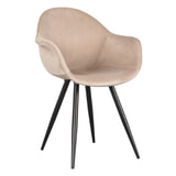 LABEL51 Eetkamerstoel 'Forli' Velvet, kleur Zand