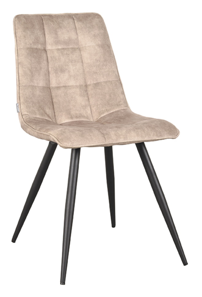 LABEL51 Eetkamerstoel 'Jelt' Velvet, kleur Zand