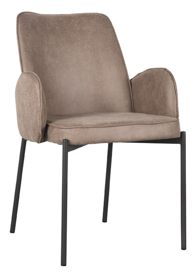 LABEL51 Eetkamerstoel Joni Micro Suede - Taupe