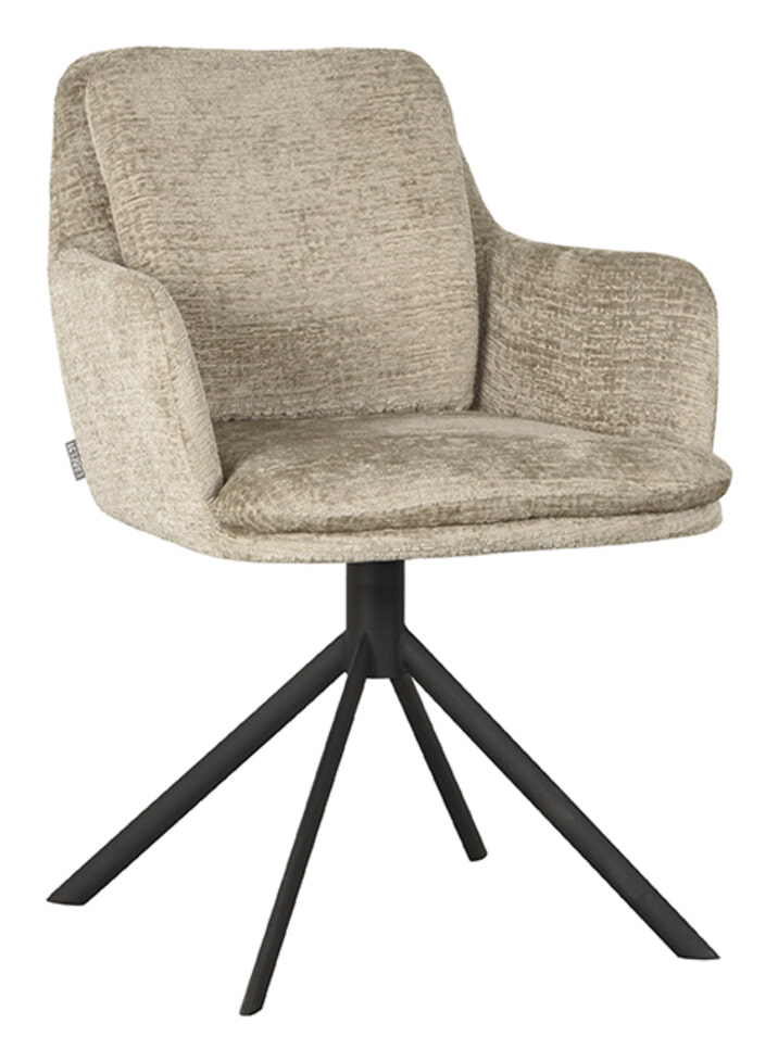 LABEL51 Draaibare Eetkamerstoel Joy Elegance stof - Beige