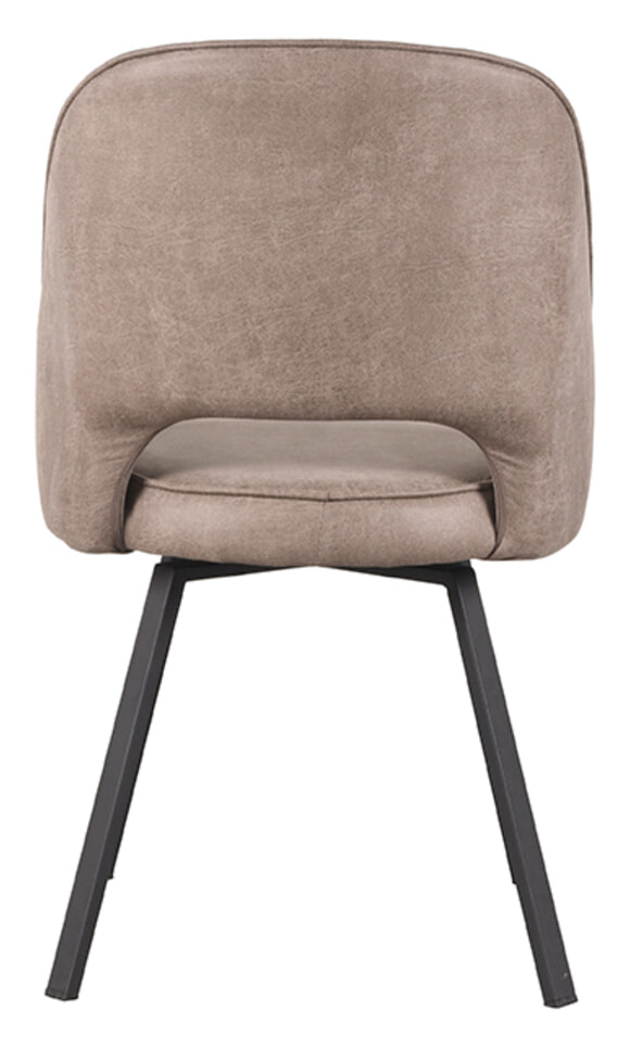 LABEL51 Draaibare Eetkamerstoel 'Lewis' Micro Suede, kleur Taupe