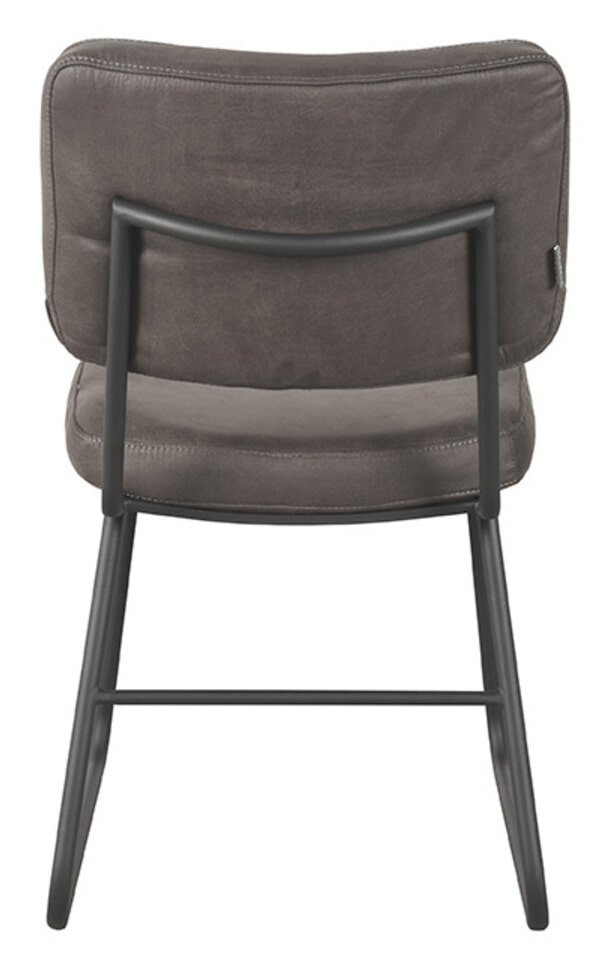 LABEL51 Eetkamerstoel 'Noah' Micro Suede, kleur Antraciet