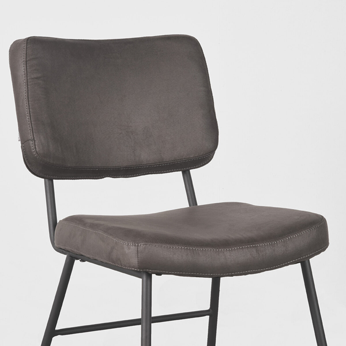 LABEL51 Eetkamerstoel 'Noah' Micro Suede, kleur Antraciet