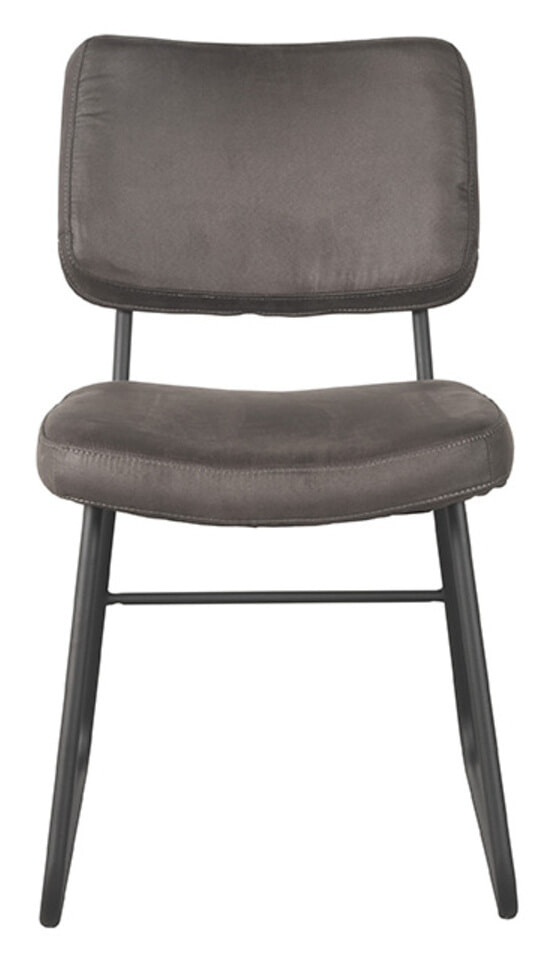 LABEL51 Eetkamerstoel 'Noah' Micro Suede, kleur Antraciet